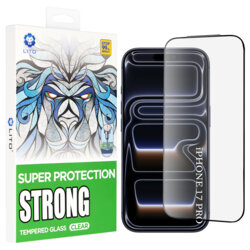 Folie sticla iPhone 17 Pro Lito D+ Max Strong, negru