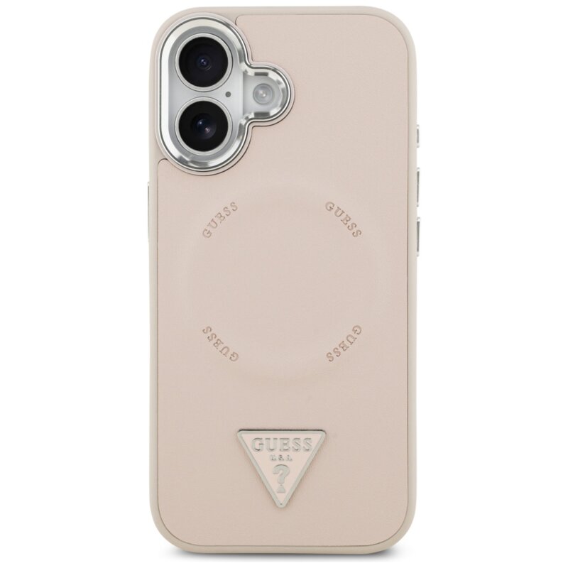 Husa originala Guess iPhone 17 Hardcase Triangle Logo MagSafe, roz, GUHMP17SPSDTSCMP