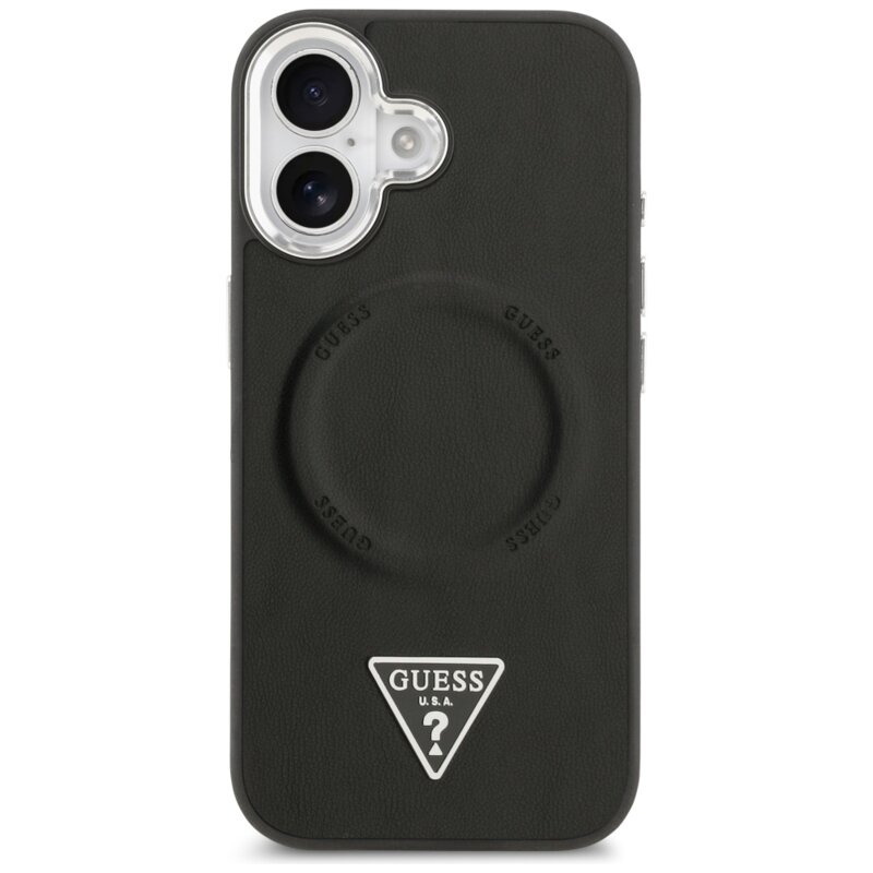 Husa originala Guess iPhone 17 Hardcase Triangle Logo MagSafe, negru, GUHMP17SPSDTSCMK
