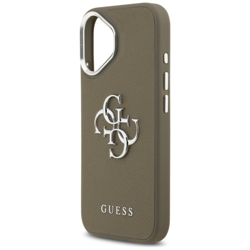 Husa originala Guess iPhone 17 Hardcase Grained Big 4G Classic Logo, maro, GUHCP17SPG4SMCEW