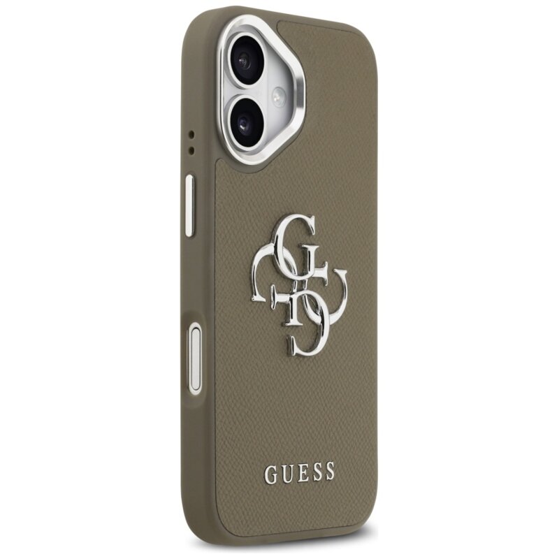 Husa originala Guess iPhone 17 Hardcase Grained Big 4G Classic Logo, maro, GUHCP17SPG4SMCEW