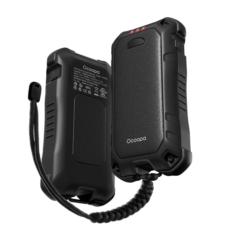 Incalzitor de maini cu lanterna Ocoopa, negru, UT3201-BK-BK