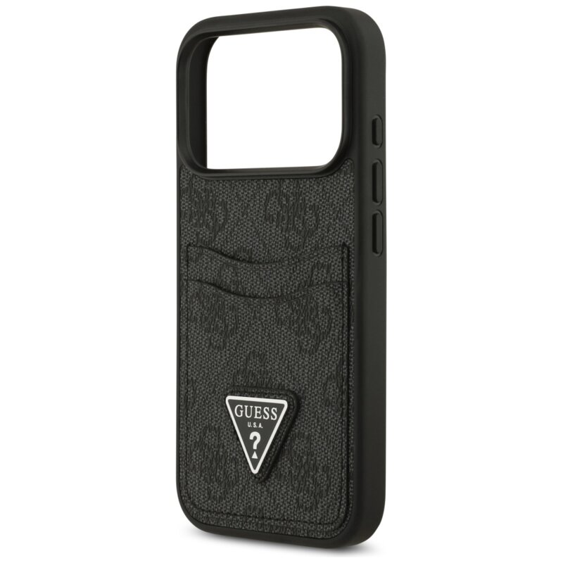 Husa originala Guess iPhone 17 Pro Hardcase 4G Double Card Triangle, negru, GUHCP17LP4TPK