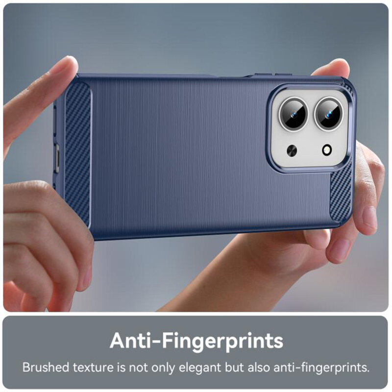 Husa Xiaomi Redmi 15C 4G Techsuit Carbon Silicone, albastru