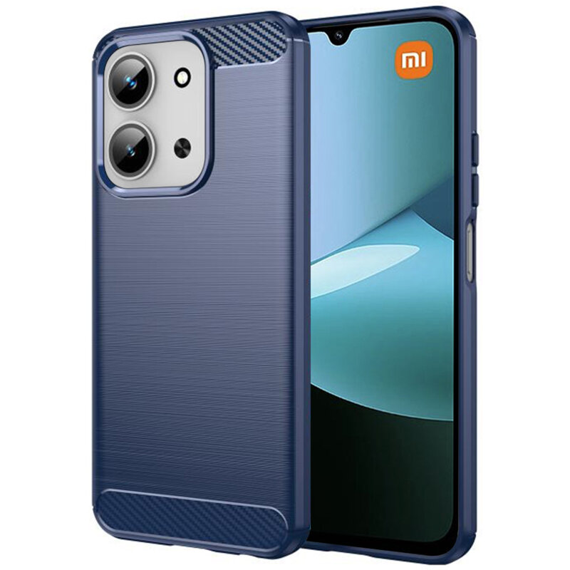 Husa Xiaomi Redmi 15C 5G Techsuit Carbon Silicone, albastru