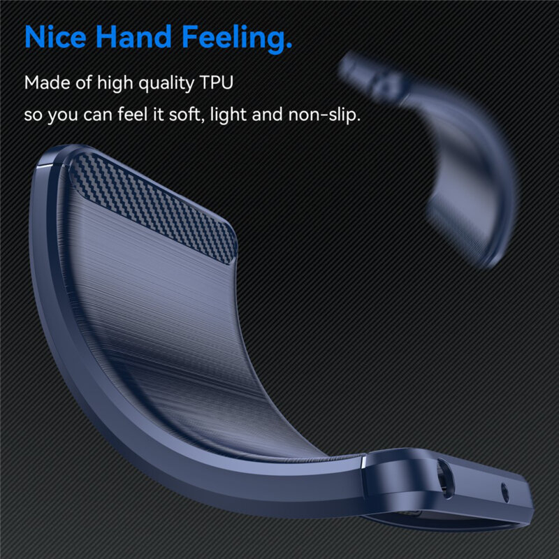 Husa Oppo Reno14 FS 5G Techsuit Carbon Silicone, albastru