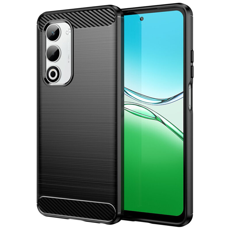 Husa Oppo A5 4G Techsuit Carbon Silicone, negru