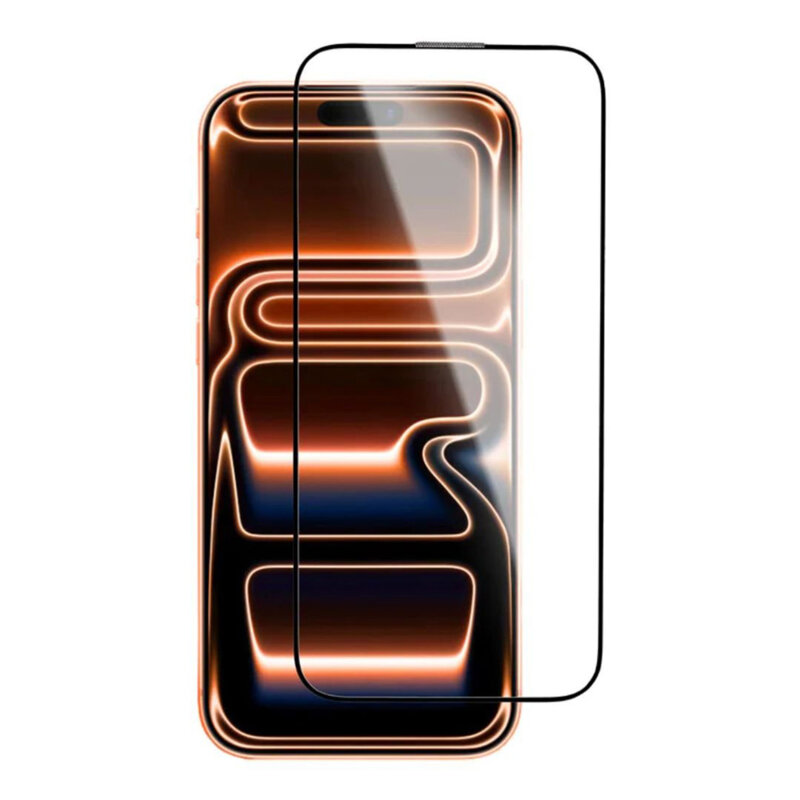 Folie iPhone 16 Pro cu aplicator Blueo Crystal Anti-Scratch Glass, negru