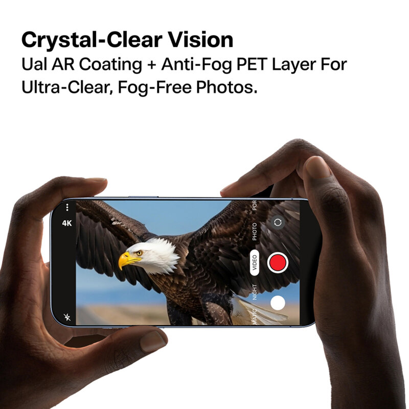 Folie camera iPhone 17 Pro Torras Lensguard Camera Protector, negru