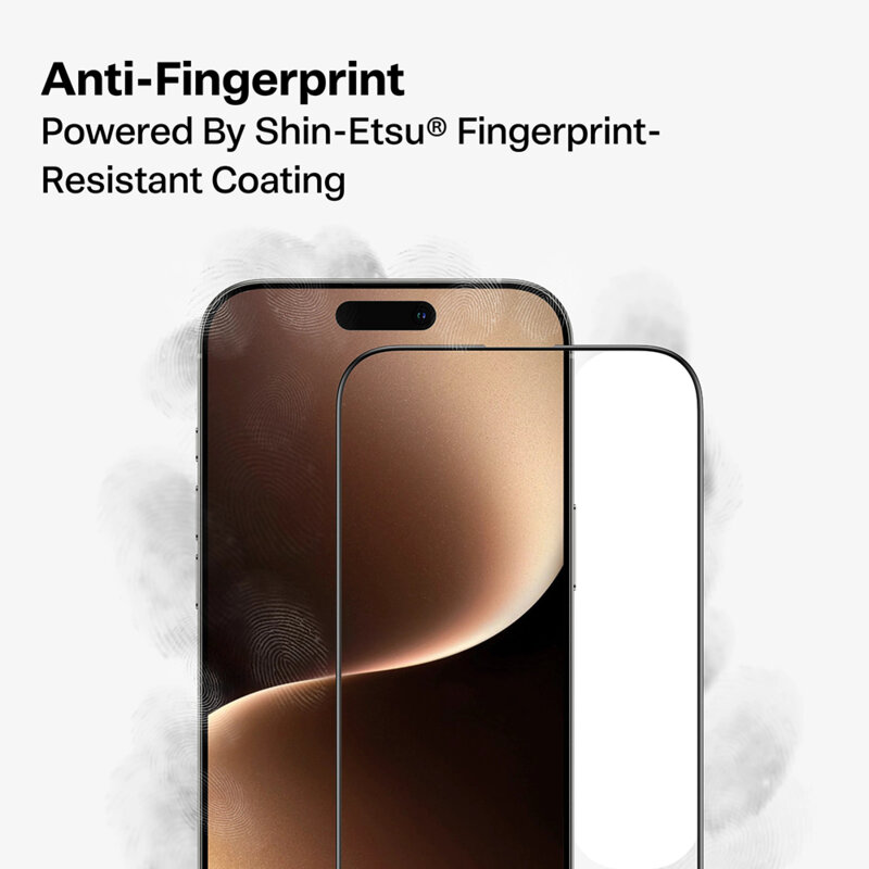 Folie sticla iPhone 17 Air Torras GlassGo Install Master, negru