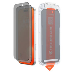 Folie sticla iPhone 17 Pro Torras GlassGo Install Master Privacy, negru