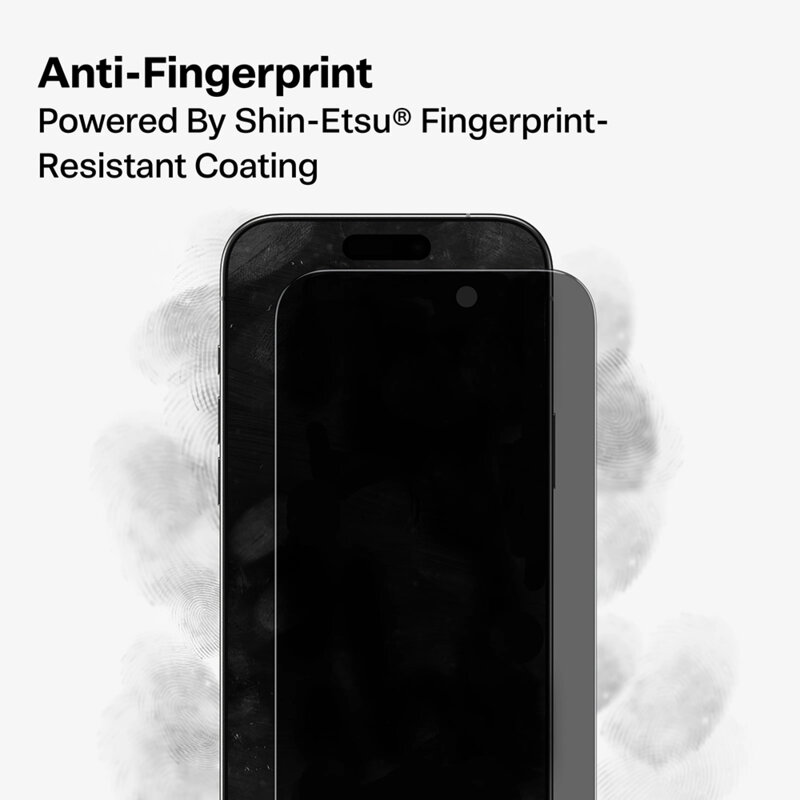 Folie sticla iPhone 17 Pro Torras GlassGo Install Master Privacy, negru