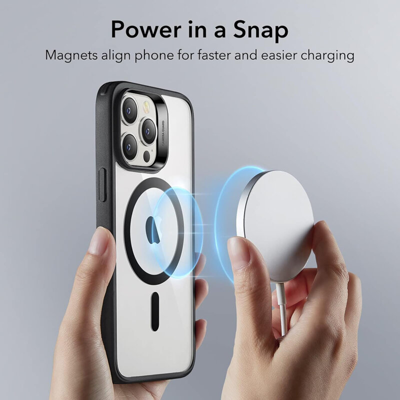 Husa iPhone 15 Pro Max ESR Classic Hybrid HaloLock, gri