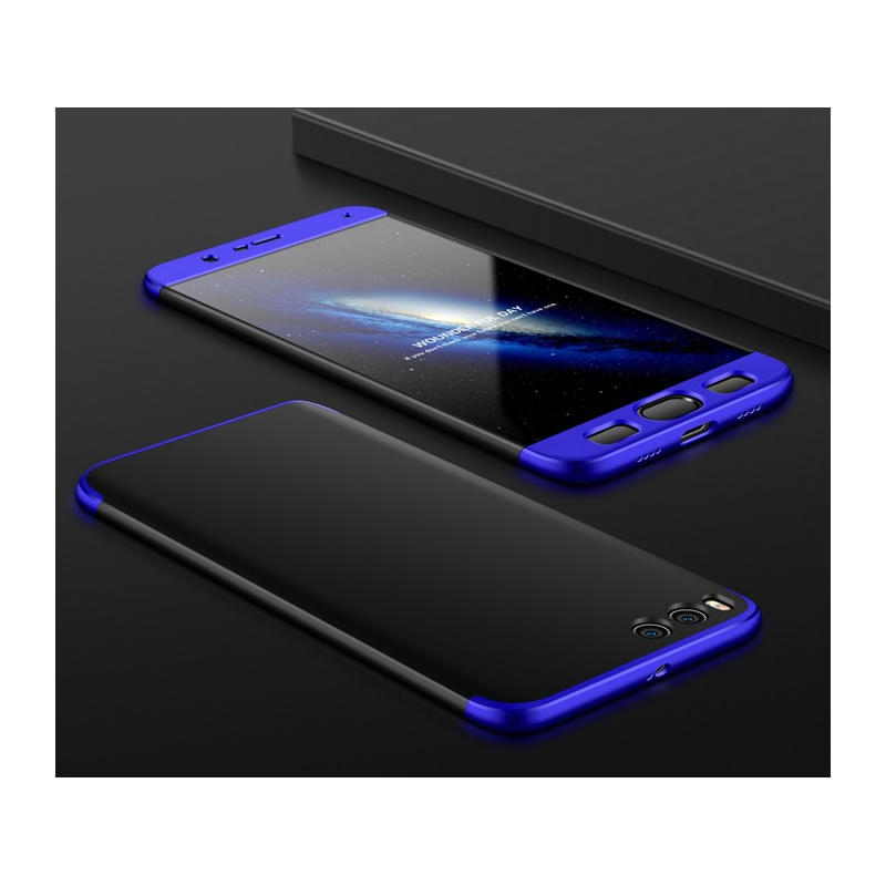 Husa Xiaomi Mi Note 3 GKK 360 Full Cover Negru-Albastru