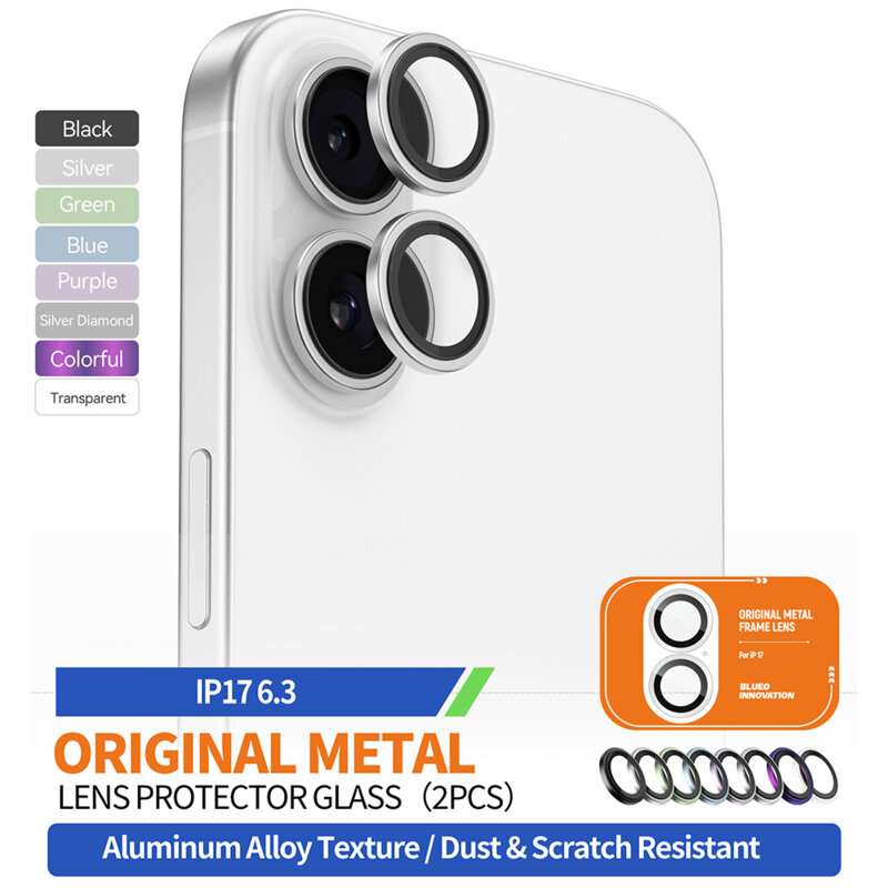 Folie iPhone 17 Blueo Original Metal Frame Lens, mov