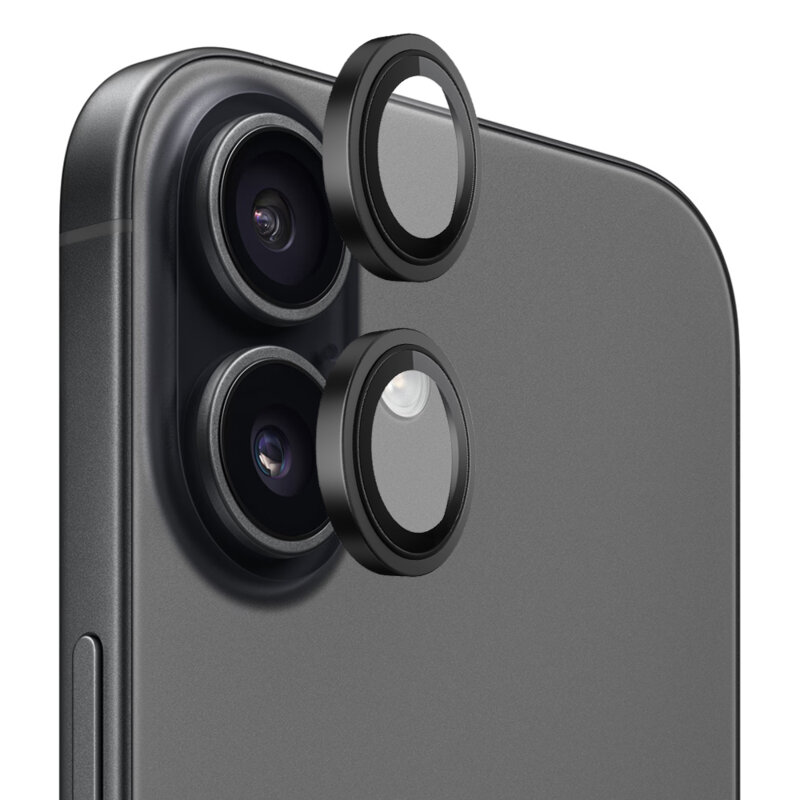Folie iPhone 17 Blueo Original Metal Frame Lens, negru