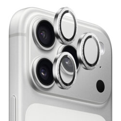 Folie iPhone 17 Pro Max Blueo Original Metal Frame Lens, Silver Diamond
