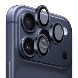 Folie iPhone 17 Pro Blueo Original Metal Frame Lens, albastru
