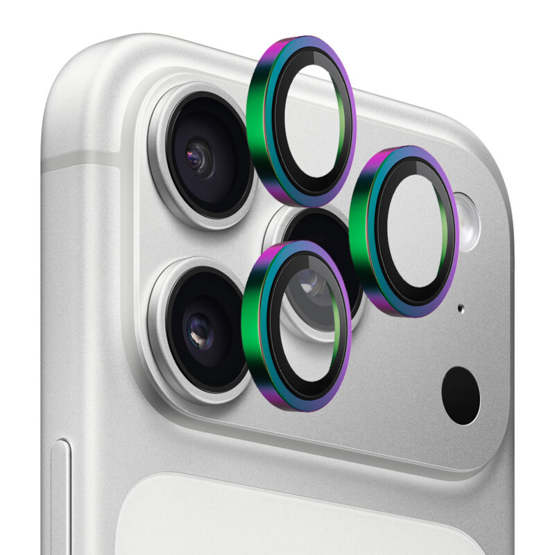 Folie iPhone 17 Pro Blueo Original Metal Frame Lens, multicolor