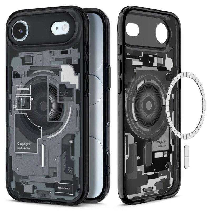 Husa iPhone 17 Air Spigen Ultra Hybrid Zero One MagSafe, negru