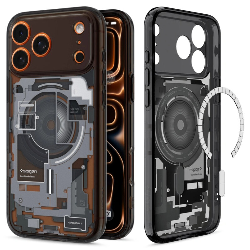 Husa iPhone 17 Pro Max Spigen Ultra Hybrid Zero One MagSafe, negru