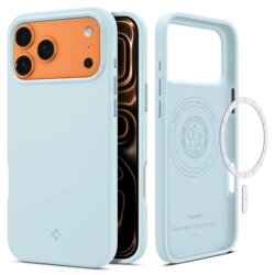 Husa iPhone 17 Pro Spigen Silicone Fit MagSafe, bleu