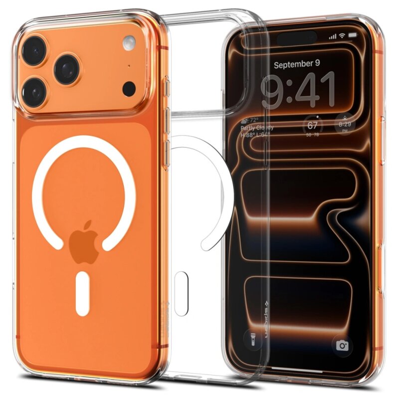 Husa iPhone 17 Pro Spigen Liquid Crystal MagSafe, transparenta