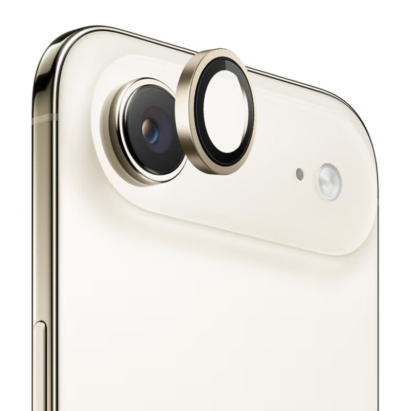 Folie iPhone 17 Air Blueo Original Metal Frame Lens, auriu