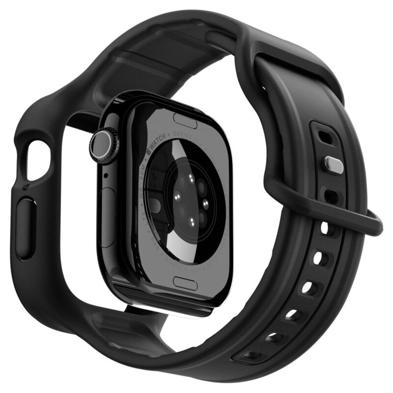 Husa Apple Watch 11 46mm Spigen Caseology Vault, negru mat