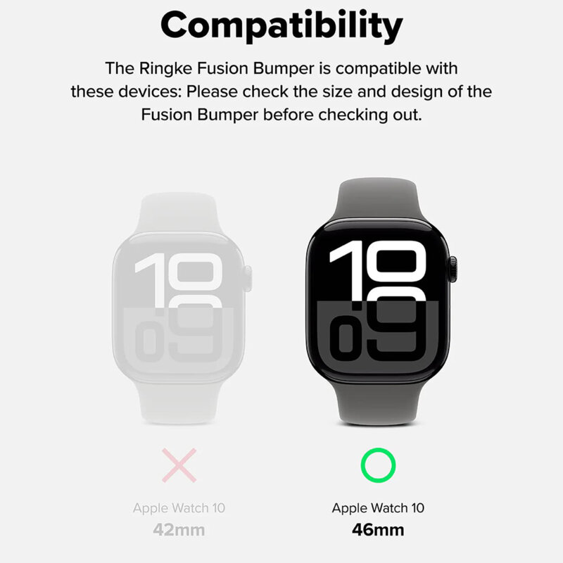 Husa Apple Watch 11 46mm Ringke Fusion Bumper, portocaliu