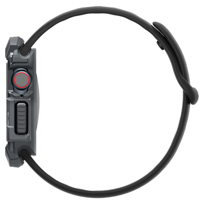 Husa Apple Watch 11 46mm Spigen Rugged Armor, gri