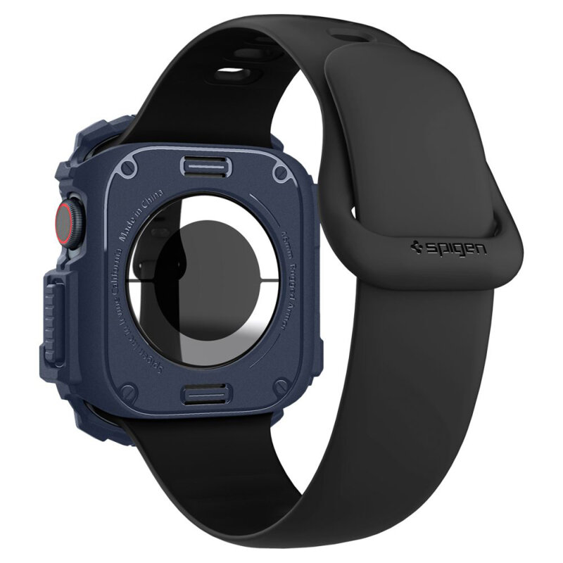Husa Apple Watch 11 46mm Spigen Rugged Armor, bleumarin