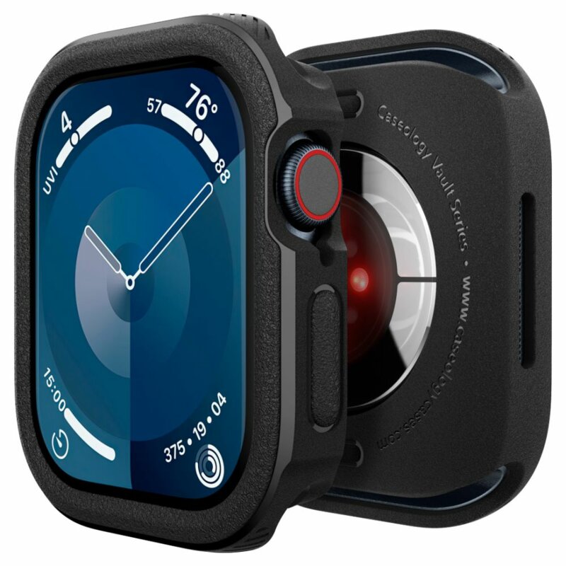 Husa Apple Watch 11 46mm Spigen Caseology Vault, negru mat