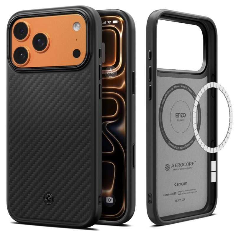 Husa iPhone 17 Pro Max Spigen Enzo Aramid 