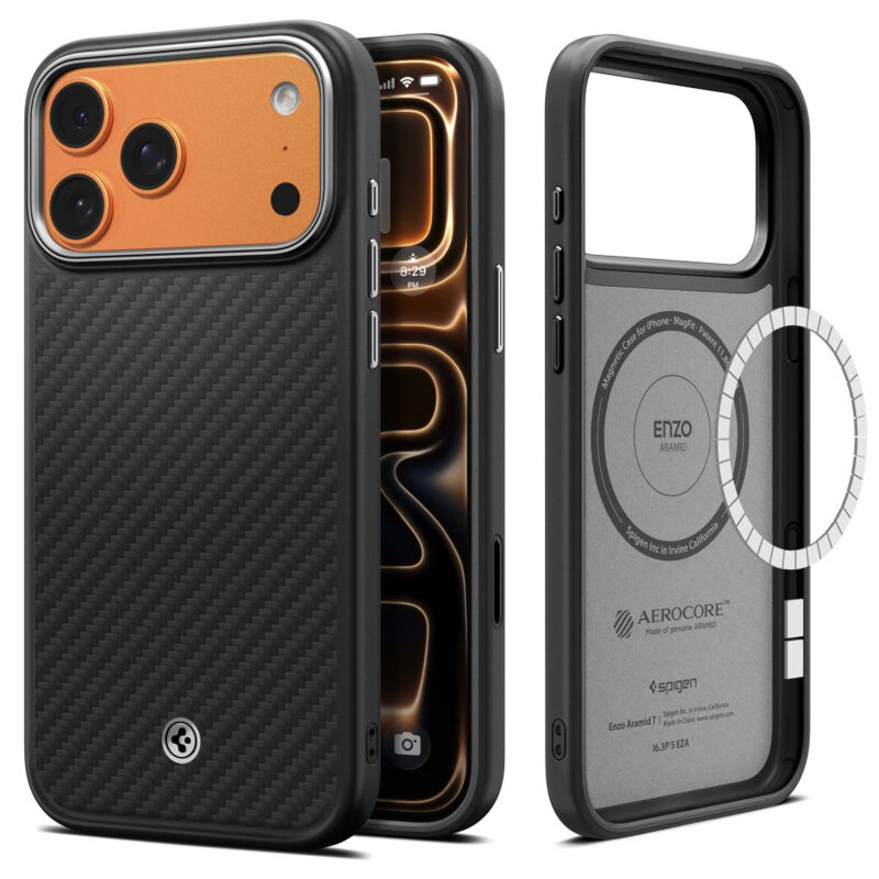 Husa iPhone 17 Pro Max Spigen Enzo Aramid 