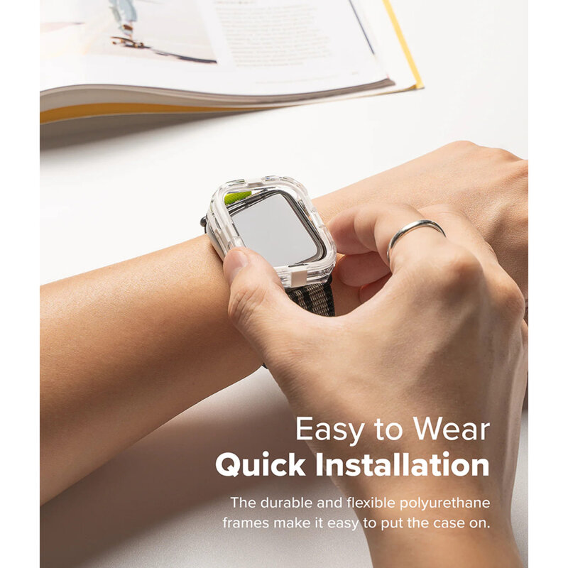 Husa Apple Watch 11 42mm Ringke Fusion Bumper, verde