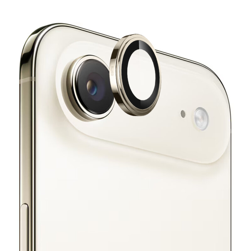 Folie iPhone 17 Air Blueo Sapphire Crystal Original Lens Glass, auriu