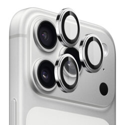 Folie iPhone 17 Pro Blueo Sapphire Crystal Original Lens Glass, argintiu