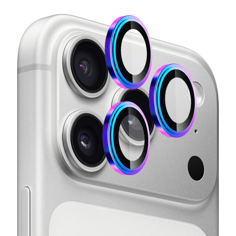 Folie iPhone 17 Pro Blueo Sapphire Crystal Original Lens Glass, multicolor