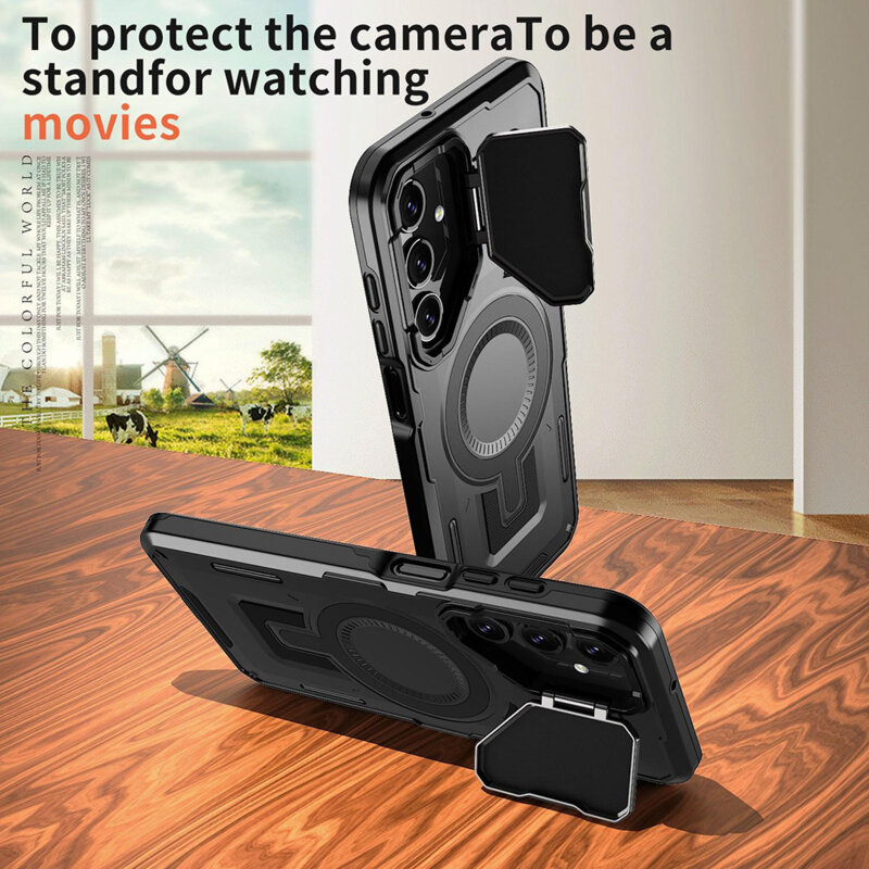 Husa Samsung Galaxy A17 4G protectie camera Techsuit CamVault MagSafe, negru