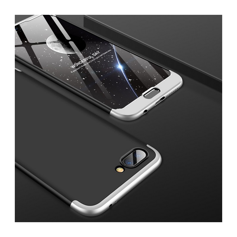 Husa iPhone 6 / 6S GKK 360 Full Cover Negru-Argintiu