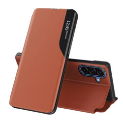 Husa Samsung Galaxy A17 4G Eco Leather View flip tip carte, portocaliu