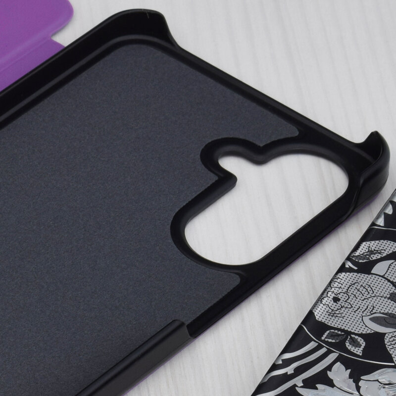 Husa Samsung Galaxy A17 4G Eco Leather View flip tip carte, mov