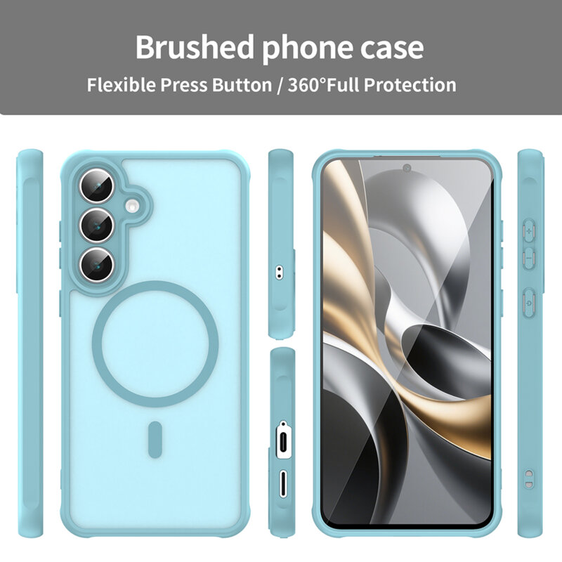 Husa Samsung Galaxy A17 4G Techsuit HaloFrost II MagSafe, verde menta