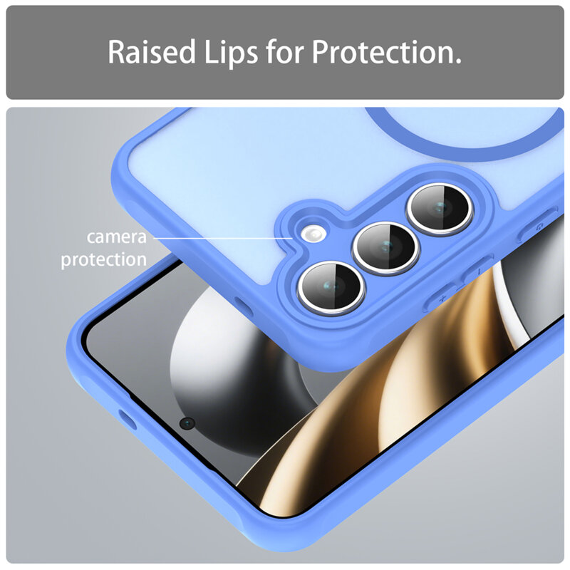 Husa Samsung Galaxy A17 4G Techsuit HaloFrost II MagSafe, albastru