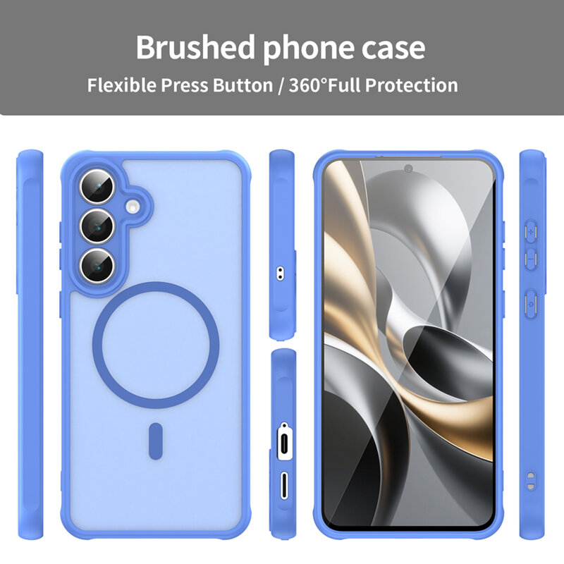 Husa Samsung Galaxy A17 4G Techsuit HaloFrost II MagSafe, albastru