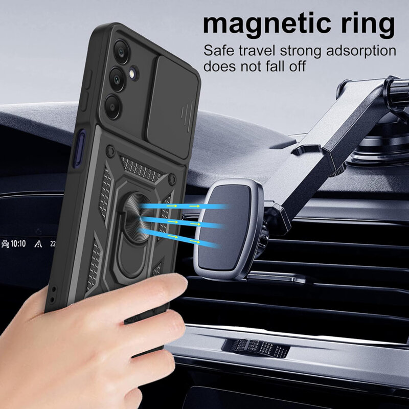 Husa Samsung Galaxy A17 4G protectie camera Techsuit CamShield Series, negru