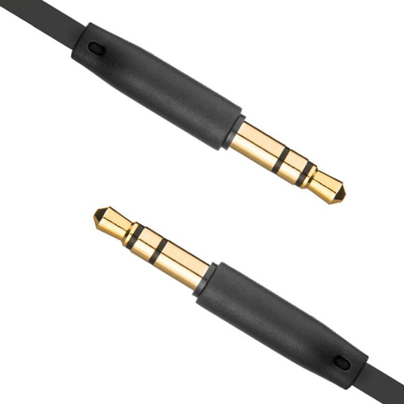 Cablu audio Jack 3.5mm Fixed, 1m, negru, FIXM-AUX-BK