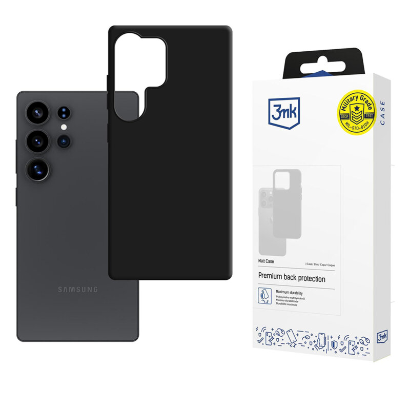 Husa Samsung Galaxy S25 Ultra premium 3mk Matt Case, negru