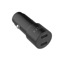 Incarcator auto bricheta 2x Type-C Fixed, 65W, FIXCC65-CC-BK